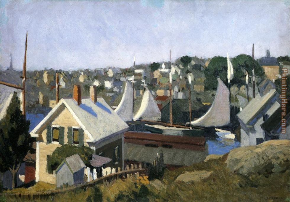 Gloucester Harbor painting - Edward Hopper Gloucester Harbor art painting